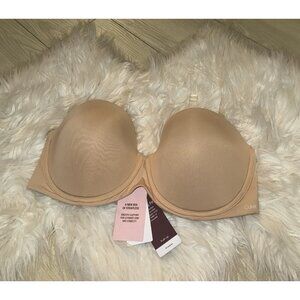 Calvin Klein Womens Perfectly Fit Strapless Push Up Bra 36D QF5677 Beige New